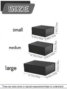1pc - Black Lid Gift Box, Groomsman Proposal Box, Luxury Black Lid Gift Box, Suitable For Wedding Gift Box, Birthday Gift Box, Party Gift Box, Christmas Gift Box, Bridesmaid Gift Box, Graduation Gift (3 Sizes) - Black - View 4
