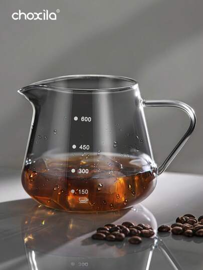 choxila 1 Pc Coffee Maker High Borosilicate Pyrex Household Coffee Maker Filter ,Hand Flush Sharing Pot Without Lid