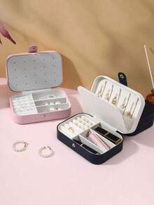 1 PC Flip Jewelry Box, Necklace, Ring Pendant, Bracelet, Earring Storage Box, Jewelry Packaging Box, Bedroom, Dressing Table, Dressing Table, Drawer For Home Storage And Organization Valentine's Day - Jewelry Box - View 3