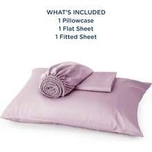 Bedsure Queen Sheet Set, Cooling Sheets For Queen Size Bed Set, Rayon Derived From Bamboo, Breathable & Soft Deep Pocket Up To 16 Inches, Hotel Luxury Silky Bedding, Bedsheet & Pillowcases, Dark Grey - 16 - Lavender - View 6