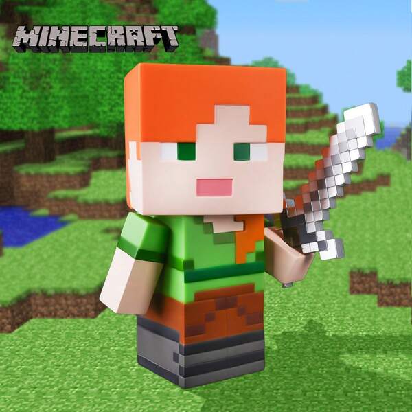 Minecraft 1 pièce Tirelire officielle Minecraft au style du jeu de bac à sable pixel le plus vendu, thème de la pièce de monnaie d'Alex. Grande capacité de stockage, tri des pièces, jouet organisateur avec couvercle anti-poussière en PVC. Exclusif aux fans du jeu. Applicable pour la chambre, le bureau, le dortoir et les fêtes d'anniversaire ou de Noël.