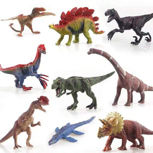Set de 4 piezas de juguetes de dinosaurio, conjunto de modelos de animales realistas de dinosaurios jurásicos, que incluyen Tyrannosaurus Rex, Pterodáctilo, Triceratops, Allosaurus, Brachiosaurus, Velociraptor, Spinosaurus y Dimetrodon. Estos juguetes de dinosaurios de alta calidad son excelentes coleccionables, perfectos para regalos festivos, decoración del hogar u oficina.