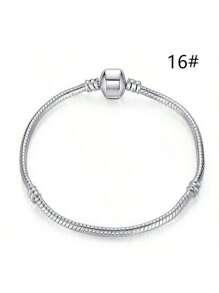 1 pieza Brazalete de aleación delicado minimalista, brazalete de cadena suave de estilo clásico de serpiente con broche de corazón, regalo unisex para el Día de San Valentín, Año Nuevo, cumpleaños