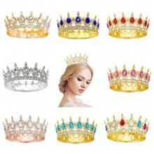 EBUDAE Queen Crown Rhinestone Wedding Crowns And Tiaras For Women Costume Party Hair Accessories Princess Birthday Crown Crystal Bridal Crown