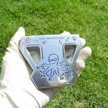 Artisan Carved Octopus Putter Head | Precision Milled Face + 360° Alignment | Limited Oceanic Art Edition | Stainless Steel, Genuine Replacement Part For Putter