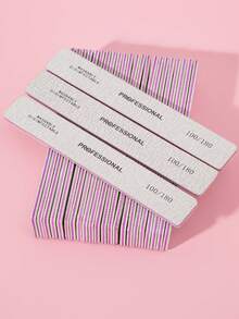 3/5/10/25pcs Nail Files, 100/180 Grit Sandpaper Nail Files, 10pcs Professional Washable Double-Sided Coarse Foot File, Heavy Duty, For Acrylic Nail Removal, Pedicure Manicure Tools - Multicolor - View 1