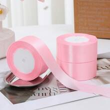 5 卷 4 厘米手工玫瑰缎带，婚礼长椅蝴蝶结装饰，花卉礼品包装饰边，新娘派对装饰，返校情人节