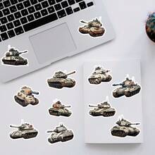 50pcs/Set Cool Tank Graffiti Stickers, Creative & Personalized Sticker Pack, Suitable For Decorating Water Bottles, Luggages, Skateboards, Tablets, Guitars, Fridges, Notebooks, Phone Cases, Albums, Storage Boxes, Planners, Wardrobes, Desktops, Walls, Cars, Motorcycle Helmets, And Other Daily Items For Adults & Teenagers - TQ50-0766 - View 6