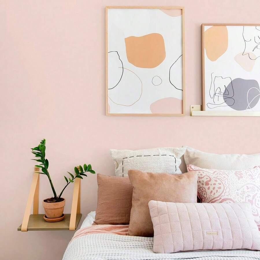 1 Cuộn Giấy Dán Tường Màu Hồng Pastel Mờ, Giấy Dán Tường Vinyl Tự Dính Có Thể Tháo Rời Để Trang Trí Phòng, Thích Hợp Cho Nhà Bếp, Phòng Tắm, Trang Trí Phòng Ngủ, Giấy Dán Tường Bóc Và Dán