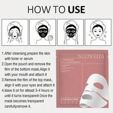 诺薇雅10片韩国胶原蛋白精华面膜，深层保湿，改善肌肤水润度、柔软度和光泽度。富含生物活性胶原蛋白，适用于胶原蛋白面部护理。 - 紅色 - 查看 3