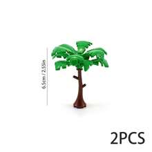 MOC City Trees, Buildings, Coconut Tree, Flower Plants, Trunk, Leaves, Farm, Street, Garden Landscape Building Blocks Toy Assembly - Multicolor - View 8