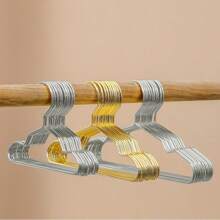 10pcs 15/20/25cm Gold Metal Plated Clothing Hangers For Children & Pets, Wardrobe, Closet, Bathroom, Store Decoration, All Season