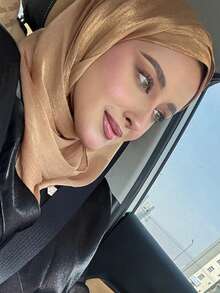 1 Khăn trùm đầu màu trơn cho nữ, Khăn trùm đầu lụa, Khăn choàng dài mềm mại, Khăn trùm đầu màu trơn bảo thủ, Thích hợp sử dụng hàng ngày cho trang phục - Kaki sẫm màu - Xem 6