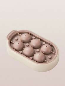 1个带盖圆形冰球模具，6孔圆形冰格冰球制作器 - 彩色 - 查看 10