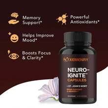 XEMENRY NEURO- IGNITE™ 640mg - Nootropic Brain, Enhances Memory - Bacopa Monniera - 120pcs - Một chai-Giai đoạn thử nghiệm - Xem 3