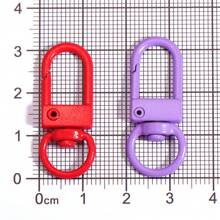 10pcs Colorful Metal Spring Trigger Snap Hooks, Zinc Alloy Jewelry DIY Accessories For Keychain, Bag, Earphone