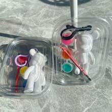 4 Stücke/Set DIY Kreative Gips Handwerk Set, künstlerisches Handwerk Geschenk, mehrere niedliche Puppen Figuren für spezielles DIY, Malen, Ausmalen und Kritzeln, ideale Party Geschenke und Kunstunterricht, angenehme kleine Geschenke