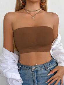 3pcs Seamless Strapless Bras For Women, Single Layer Bandeau Bras (Wireless & No Padding), Comfortable Hollow Out Ladies Lingerie Bras - Multicolor - View 11