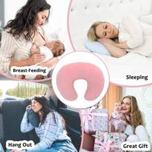 Oreiller de grossesse, oreiller de soutien lombaire pour le sommeil sur le côté, oreiller de soutien du ventre pour le sommeil sur le côté, coussin lombaire de soutien du ventre pour la mère enceinte dormant sur le côté, oreiller d'allaitement, oreiller en forme de U détachable et lavable, oreiller d'allaitement en forme de U, oreiller de soutien lombaire, soutien du ventre et protection lombaire pour le sommeil sur le côté pendant la grossesse