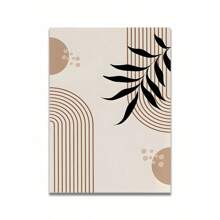 1 pezzo cartellone stile boho alla moda, stampa artistica su tela astratta in bianco e nero e beige di stile moderno, decorazione da parete, idea regalo per compleanni e lauree, con cornice opzionale