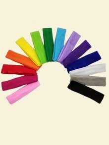吸汗头巾纯棉运动头带男女健身瑜伽运动护腕吸汗带 - 彩色 - 查看 6