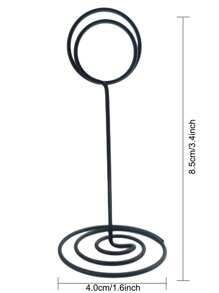 10pcs/Bag Cute Peacock Circle Shape Place Card Holders Table Number Stands Table Card Holder Wire Table Picture Photo Holder Menu Memo Clips For Wedding Favors, Office,Back To School,School Supplies