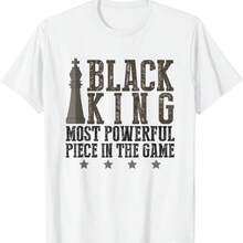 BLACK KING Most Powerful Piece In Game – Chess King T-Shirt - trắng - Xem 1