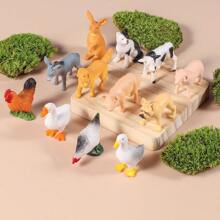 12 piezas de miniaturas de insectos y animales de plástico variados que incluyen arañas, mantis, libélulas, para decoración de pasteles y recuerdos de fiesta - juguetes de modelos para estimular
