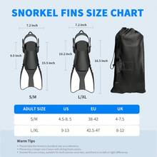 1 Pair White Professional Adjustable Strap Diving Fins, Flexible PP+TPR Material, Suitable For Swimming, Snorkeling, Free Diving Training, Size 38-47 - White - View 6
