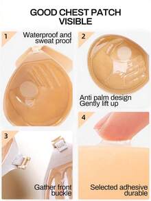 1Pc Thick 3CM Sticky Bra Push Up Invisible Stick On Bra Adhesive Bras For Women Backless Dress Reusable