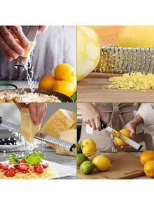 1pc, Lemon Zester, Cheese Grater, Multifunctional Stainless Steel Garlic Grater, Manual Ginger Shredded, Household Creative Cheese Grater, Vegetable Grater, Kitchen Stuff, Kitchen Gadgets - Multicolor - View 12