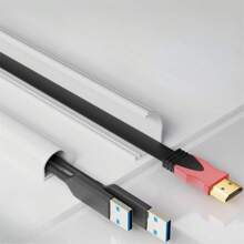 1 pezzo Canaline decorative flessibili di 100/300 cm, condotto per cavi per scrivania, parete e installazione a pavimento, prevenzione di pericoli di inciampo, protezione morbida per i cavi