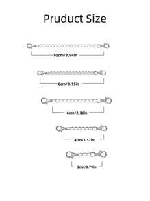 5pcs/Pack Jewelry Extender Chain For Necklace Bracelet, DIY Necklace Accessories, Long Tail Chain Extender Chain, Extender Tail, Exquisite Gift Jewelry Accessories For Necklace, Bracelet Extender Chain, Tassel Pendant Jewelry Gift