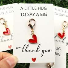 Women's Heart Design Alloy Keychain With Personalized Note - Golden Charm, Cartoon Heart, Thank You Gift For Teacher, Girlfriend, Mom, Best Friend | Personalized Gift | Ideal For Christmas Car Accessories Cute Goth Y2k Bag Accessories Lanyards With Id Holder Car Accessories Bag Charms