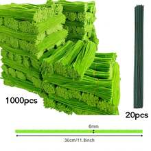{Large Capacity Wholesale} 10/20/1020pcs DIY Pipe Cleaner Projects, Pipe Cleaners For Art Crafts, 20 Colors Chenille Stems With Floral Stem Wires, Fuzzy Stems Pipe Cleaners And Flower Rod Flower Bouquet DIY Art Supplies Thick Fuzzy Wire Sticks Bulk For Beginner