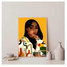 1幅无框高级面部平面设计海报复古画高清墙艺术现代客厅卧室宿舍书房酒吧咖啡厅墙壁装饰家居装饰画 - 彩色 - 查看 33