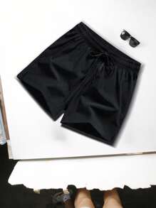 One-Piece Sports Fitness Shorts Men's Three-Quarter Pants Quick-Drying Breathable Elastic Muscle Type Iron Dog Brand Squat Large Size