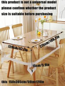 蕾丝边透明极简主义桌布 - 無色 - 查看 13