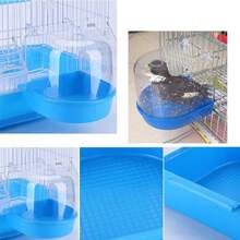 1 pezzo Bagnetto per uccelli trasparente, bagnetto per pappagalli, sospeso per gabbia degli uccelli, accessori per animali domestici, regalo di Natale