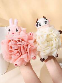 1 phụ kiện tắm cho bé, miếng bọt biển tắm tẩy tế bào chết 2 trong 1 & xơ mướp, găng tay tắm chống trượt cho bé, thiết kế treo dày, miếng bọt biển tắm mềm mại và không rụng, khăn tắm 2 mặt cho bé - Nhiều màu - Xem 4