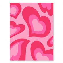 1 Stück Geschenk Moderne abstrakte Rosa Lila dänische Pastellfarben Herz Kirschblüten Schmetterling Poster, nordische Schlafzimmer Wandkunst Druckbild Raumdekoration mit optionalem Rahmen - Verschiedenfarbig - Übersicht 14