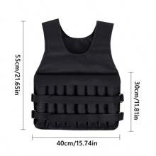 1pc Weighted Vest For Running & Fitness (Vest Only), Maximum Load Capacity 35 Kg (Weights Not Included), Gym, Sport, Gym, Home Exercise, Sport Accessories, Gym Accessories, CrossFit Accessories