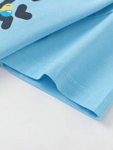 Balabala 儿童T恤男童短袖纯棉上衣2025新款 - 海洋藍 - 查看 5