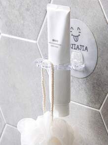 Estante adhesivo para cepillos de dientes, soporte para cepillos de dientes montado en la pared para el baño, almacenamiento plegable de cinco agujeros, soporte para pasta de dientes y cepillos de dientes, estante de almacenamiento multifuncional que puede guardar maquinillas de afeitar y bolas de baño, ahorra espacio en el mostrador, accesorios de baño