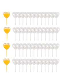 200-50pcs/Set Paper Cup Cake Sauce Dropper, Ice Cream Sauce Injector, Jam Dropper, Straw, Dropper Dessert Decor For Filling Cakes, Suitable For Birthday, Wedding Cake Decoration, Graduation Ceremony And Other Occasions - Multicolor - View 8