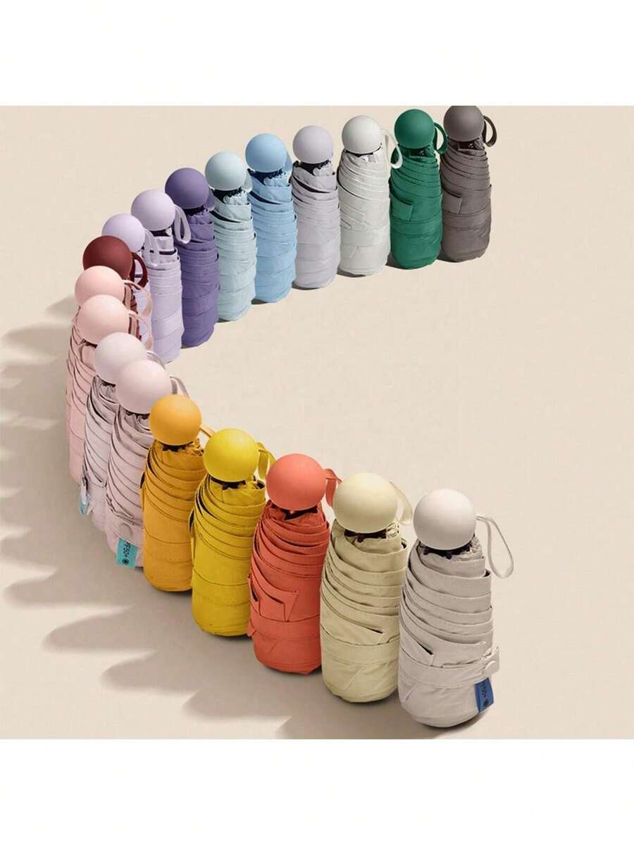 1 pezzo Mini ombrello parasole, ombrello multiuso per sole e pioggia, adatto come regalo per le vacanze, con protezione UPF50+ e anti-pioggia