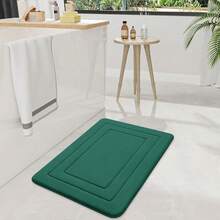 1pc Memory Foam Bath Mat Anti Fatigue Kitchen Rugs Vintage Absorbent Non Slip Cushioned Rug Stain Resistant Waterproof Long Strip Floor Mat Comfort Standing Mats Living Room Bedroom Bathroom Kitchen Sink Laundry Office Area Rug Runner Home Carpet Room Decor Bathroom Accessories Back To School Entryway Decor - Green - View 12