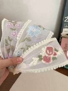 1/2/3件装女士优雅百搭刺绣花朵发箍，适合日常佩戴，居家、学校、海滩、工作、派对、节日、生日、返校、新年、情人节、母亲节、婚礼、音乐节、毕业典礼等场合，女士发箍发带，发饰，头饰 - 彩色 - 查看 12