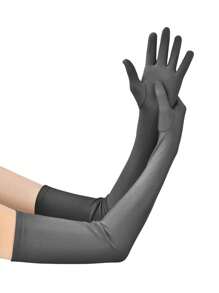 D EXCEED 1/2Pcs 1920s Long Opera Party Gloves For Women 20s Satin Gloves Costumes Elbow Length Bridal Evening Dress Accessory For Costume Party Engagement And Wedding Party