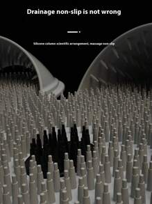 Multifunktionale Silikonbadematte - Fußpeelingmatte, rutschfeste Massagematte zum Duschen, rutschsichere Badematte, Dusch-Fußpeeling, Entfernung von Hornhaut, Hase-förmige Silikon-Massagefußmatte, Wohnwagen-Essentials, Badezimmer-Essentials für Zuhause, Hase-förmige Silikon-Badematte